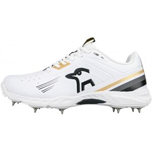 (3 UK, White/Gold/Black) Kookaburra Unisex Adult KC 3.0 Spiked Cricket Shoes (3 UK, White/Gold/Black) Kookaburra Unisex Adult KC 3.0 Spiked Cricket Shoes