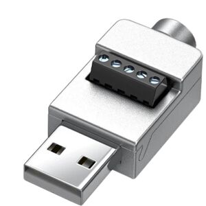 Unbranded (Male head) Solderless USB Connector - USB Adapter Male/Female Converter,Metal C Unbranded (Male head) Solderless USB Connector - USB Adapter Male/Female Converter,Metal C