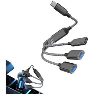 Unbranded (Black) Split USB Cable, Extension Adapter, 1FT USB Splitter 1 In 3 Out Extensio Unbranded (Black) Split USB Cable, Extension Adapter, 1FT USB Splitter 1 In 3 Out Extensio