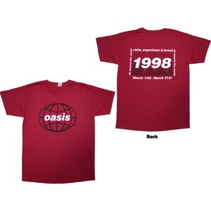 Oasis South America Tour 1998 Red T-Shirt Oasis South America Tour 1998 Red T-Shirt