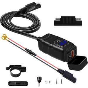 Unbranded (Blue) Phone Charger For Motorcycle SAE To USB Adapter Motor - Double Port Mot Unbranded (Blue) Phone Charger For Motorcycle SAE To USB Adapter Motor - Double Port Mot