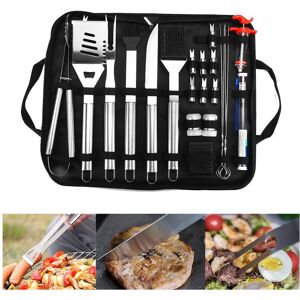 GreenZech 25Pcs Stainless Steel BBQ Tools Set Barbecue Accessories Tableware Outdoor Campi GreenZech 25Pcs Stainless Steel BBQ Tools Set Barbecue Accessories Tableware Outdoor Campi