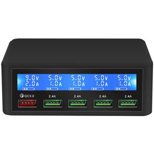 GreenZech (Black, EU Plug) QC3.0 Quick Charge 5-Port USB Charger USB Charging Station Powe GreenZech (Black, EU Plug) QC3.0 Quick Charge 5-Port USB Charger USB Charging Station Powe