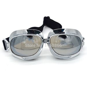 Maxpower (Silvers) Evomosa 10 Colors Retro Vintage Motorcycle Cruiser Scooter Biker Goggl Maxpower (Silvers) Evomosa 10 Colors Retro Vintage Motorcycle Cruiser Scooter Biker Goggl