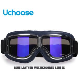 Maxpower (B2-Colorful Lens) Windproof Motorcycle Helmet Glasses Leather Safety Protective Maxpower (B2-Colorful Lens) Windproof Motorcycle Helmet Glasses Leather Safety Protective