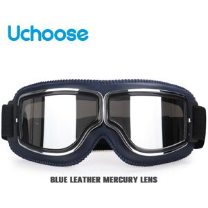 Maxpower (B2-Silver Lens) Windproof Motorcycle Helmet Glasses Leather Safety Protective A Maxpower (B2-Silver Lens) Windproof Motorcycle Helmet Glasses Leather Safety Protective A