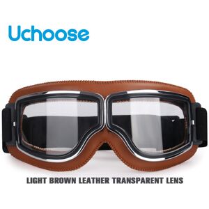 Maxpower (LB-Clear Lens) Windproof Motorcycle Helmet Glasses Leather Safety Protective An Maxpower (LB-Clear Lens) Windproof Motorcycle Helmet Glasses Leather Safety Protective An