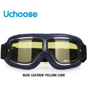 Maxpower (B2-Yellow Lens) Windproof Motorcycle Helmet Glasses Leather Safety Protective A Maxpower (B2-Yellow Lens) Windproof Motorcycle Helmet Glasses Leather Safety Protective A