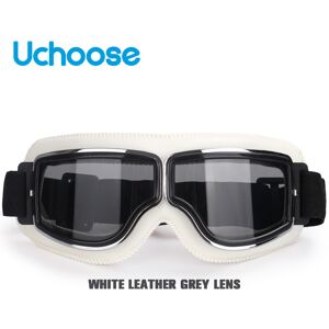 Maxpower (W-Grey Lens) Windproof Motorcycle Helmet Glasses Leather Safety Protective Anti Maxpower (W-Grey Lens) Windproof Motorcycle Helmet Glasses Leather Safety Protective Anti
