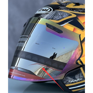 Maxpower (Color lens) Top For Arai 3/4 Helmet Sz-ram 3 Hermonza Lens 18 Helmet Visor Blac Maxpower (Color lens) Top For Arai 3/4 Helmet Sz-ram 3 Hermonza Lens 18 Helmet Visor Blac