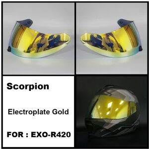 Maxpower (Gold) Capacete SCORPION EXO-R420 Helmet Visor Shield Lens Motorcycle Accessorie Maxpower (Gold) Capacete SCORPION EXO-R420 Helmet Visor Shield Lens Motorcycle Accessorie