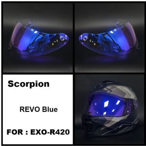 Maxpower (Revo Blue) Capacete SCORPION EXO-R420 Helmet Visor Shield Lens Motorcycle Acces Maxpower (Revo Blue) Capacete SCORPION EXO-R420 Helmet Visor Shield Lens Motorcycle Acces