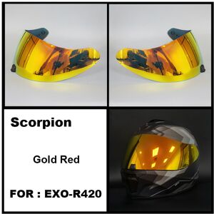 Maxpower (Red Gold) Capacete SCORPION EXO-R420 Helmet Visor Shield Lens Motorcycle Access Maxpower (Red Gold) Capacete SCORPION EXO-R420 Helmet Visor Shield Lens Motorcycle Access