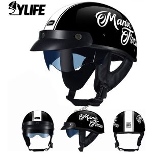 Maxpower (L, CK-536-Bright-Black) DOT Certification Motorcycle Helmet ABS Material Half H Maxpower (L, CK-536-Bright-Black) DOT Certification Motorcycle Helmet ABS Material Half H