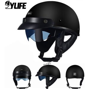 Maxpower (M, CK-535-Matte-Black) DOT Certification Motorcycle Helmet ABS Material Half He Maxpower (M, CK-535-Matte-Black) DOT Certification Motorcycle Helmet ABS Material Half He