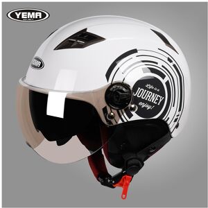 Maxpower (B3) YEMA Half Helmet for Moto Motorcycle Bike Electric Motorbike Double Lens Maxpower (B3) YEMA Half Helmet for Moto Motorcycle Bike Electric Motorbike Double Lens