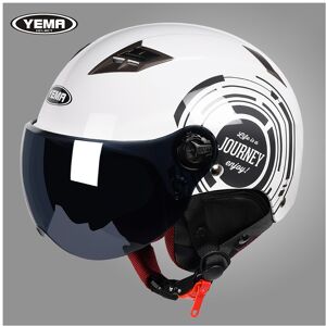Maxpower (B4) YEMA Half Helmet for Moto Motorcycle Bike Electric Motorbike Double Lens Maxpower (B4) YEMA Half Helmet for Moto Motorcycle Bike Electric Motorbike Double Lens