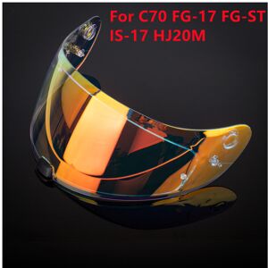 Maxpower (HJ20M-Revo Clear Gol) Full Seriers Visor PC Helmet Lens For HJ26 HJ20M HJ31 HJ0 Maxpower (HJ20M-Revo Clear Gol) Full Seriers Visor PC Helmet Lens For HJ26 HJ20M HJ31 HJ0