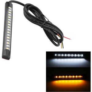 Maxpower (White Amber) Universal Flexible 17 LED Motorcycle DRL Brake Light Turn Signal L Maxpower (White Amber) Universal Flexible 17 LED Motorcycle DRL Brake Light Turn Signal L