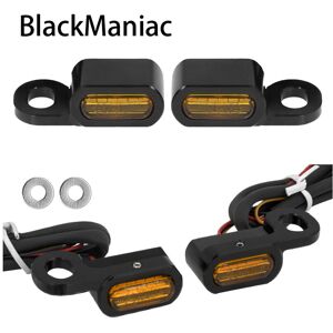 Maxpower (Black(Orange)) Motorcycle 2PCS Mini LED Lamp Turn Signal Amber Light 12V E Mark Maxpower (Black(Orange)) Motorcycle 2PCS Mini LED Lamp Turn Signal Amber Light 12V E Mark