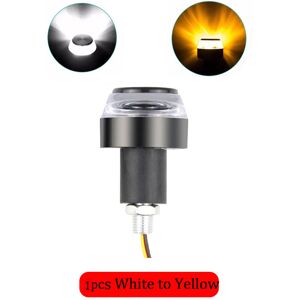 Maxpower (White to Yellow) 1pcs Motorcycle LED Handlebar End Turn Signal Light DC 12V Whi Maxpower (White to Yellow) 1pcs Motorcycle LED Handlebar End Turn Signal Light DC 12V Whi