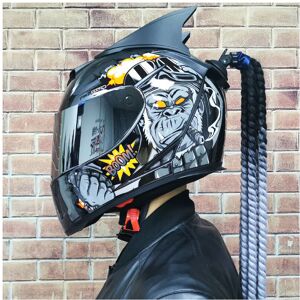 Maxpower (L, 1 (3)) Full Face Safe Motorcycle Helmet double lens latest version ABS Mater Maxpower (L, 1 (3)) Full Face Safe Motorcycle Helmet double lens latest version ABS Mater