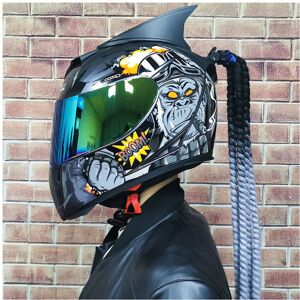 Maxpower (L, 1 (2)) Full Face Safe Motorcycle Helmet double lens latest version ABS Mater Maxpower (L, 1 (2)) Full Face Safe Motorcycle Helmet double lens latest version ABS Mater