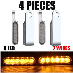 Maxpower (4pcs 6led Chrome) 2Pcs Motorcycle Signal Lights Lamp Amber Indicators LED Turn Maxpower (4pcs 6led Chrome) 2Pcs Motorcycle Signal Lights Lamp Amber Indicators LED Turn