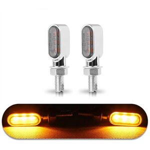 Maxpower (2 Pcs Silver) 8mm Mini Led Motorcycle Turn Signal Light Lamp Indicators Blinker Maxpower (2 Pcs Silver) 8mm Mini Led Motorcycle Turn Signal Light Lamp Indicators Blinker