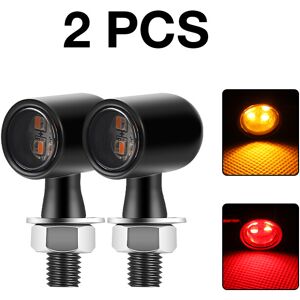 Maxpower (2pcs Amber Red) Aluminium Motorcycle Mini led Turn Signal Lights Brake light DR Maxpower (2pcs Amber Red) Aluminium Motorcycle Mini led Turn Signal Lights Brake light DR