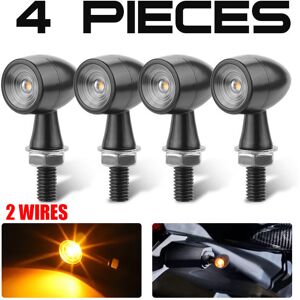 Maxpower (4PCS Black) 2/4Pcs Bullet Mini Motorcycle LED Turn Signal 8MM Running Indicator Maxpower (4PCS Black) 2/4Pcs Bullet Mini Motorcycle LED Turn Signal 8MM Running Indicator