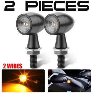Maxpower (2PCS Black) 2/4Pcs Bullet Mini Motorcycle LED Turn Signal 8MM Running Indicator Maxpower (2PCS Black) 2/4Pcs Bullet Mini Motorcycle LED Turn Signal 8MM Running Indicator