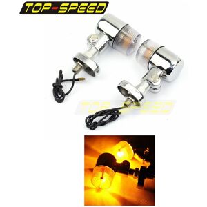 Maxpower (Chrome Smoke Lens) 10mm Motorcycle Universal 12V Amber Turn Signal Light Indica Maxpower (Chrome Smoke Lens) 10mm Motorcycle Universal 12V Amber Turn Signal Light Indica