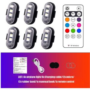 Maxpower (6pcs with Remote) Motorcycle LED Warning Light Universal Mini Signal Light Dron Maxpower (6pcs with Remote) Motorcycle LED Warning Light Universal Mini Signal Light Dron