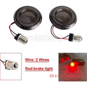 Maxpower (2Wires red) 2" Smoke Lens LED Front & Rear Turn Signal Light Running Brake Blin Maxpower (2Wires red) 2" Smoke Lens LED Front & Rear Turn Signal Light Running Brake Blin