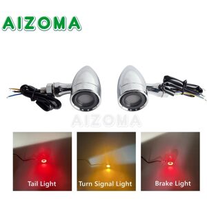 Maxpower (1350 Chrome) 10mm Motorcycle Smoke Lens Red Amber LED Turn Signal Light Bullet Maxpower (1350 Chrome) 10mm Motorcycle Smoke Lens Red Amber LED Turn Signal Light Bullet