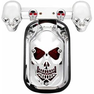 Maxpower (Silver) Skull Motorcycle Tail Light with Turn Signals LED Rear Blinker Indicato Maxpower (Silver) Skull Motorcycle Tail Light with Turn Signals LED Rear Blinker Indicato