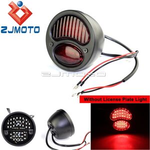 Maxpower (685 Black Red) Cafe Racer Old School Motorcycle Tail Brake Light License Plate Maxpower (685 Black Red) Cafe Racer Old School Motorcycle Tail Brake Light License Plate