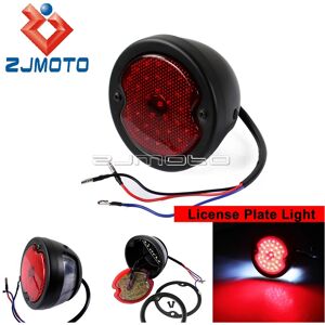 Maxpower (707 black red) Cafe Racer Old School Motorcycle Tail Brake Light License Plate Maxpower (707 black red) Cafe Racer Old School Motorcycle Tail Brake Light License Plate