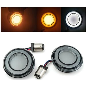 Maxpower (Front Yellow White) 2Pcs 2'' Motorcycle LED Turn Signal Light Front Rear Brake Maxpower (Front Yellow White) 2Pcs 2'' Motorcycle LED Turn Signal Light Front Rear Brake