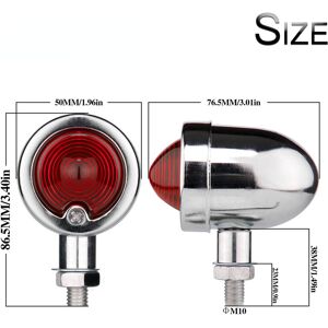 Maxpower (Red) 2pcs Bullet Motorcycle Turn Signal Light Indicator Blinker Retro Lamp Maxpower (Red) 2pcs Bullet Motorcycle Turn Signal Light Indicator Blinker Retro Lamp