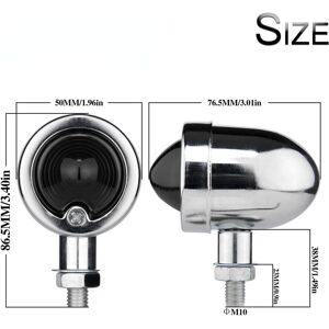 Maxpower (Black) 2pcs Bullet Motorcycle Turn Signal Light Indicator Blinker Retro Lamp Maxpower (Black) 2pcs Bullet Motorcycle Turn Signal Light Indicator Blinker Retro Lamp