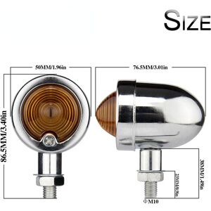 Maxpower (Yellow) 2pcs Bullet Motorcycle Turn Signal Light Indicator Blinker Retro Lamp Maxpower (Yellow) 2pcs Bullet Motorcycle Turn Signal Light Indicator Blinker Retro Lamp