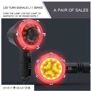 Maxpower (Red) Spirit Beast-L11 Universal Motorcycle Turn Signal LED day-time&night-time Maxpower (Red) Spirit Beast-L11 Universal Motorcycle Turn Signal LED day-time&night-time