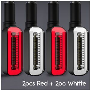 Maxpower (2RED 2WHITE) 2PCS LED Turn Signal Light Motorcycle Stop Signals DRL Flowing Wat Maxpower (2RED 2WHITE) 2PCS LED Turn Signal Light Motorcycle Stop Signals DRL Flowing Wat
