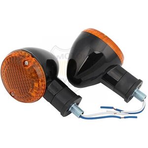 Maxpower (Black Yellow) Motorcycle Turn Signal Lights Blinker Indicators Lamp Cafe Racer Maxpower (Black Yellow) Motorcycle Turn Signal Lights Blinker Indicators Lamp Cafe Racer