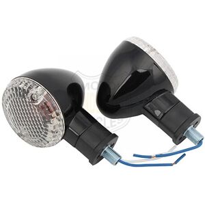 Maxpower (Black White) Motorcycle Turn Signal Lights Blinker Indicators Lamp Cafe Racer L Maxpower (Black White) Motorcycle Turn Signal Lights Blinker Indicators Lamp Cafe Racer L