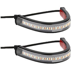 Maxpower (White-Yellow 2pcs) 2PCs Universal Motorcycle LED Fork Turn Signal Light Strip D Maxpower (White-Yellow 2pcs) 2PCs Universal Motorcycle LED Fork Turn Signal Light Strip D
