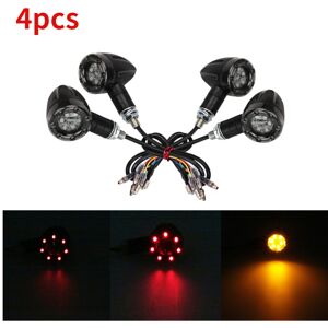 Maxpower (Black) 4pcs Motorcycle Turn Signals LED Turn Signal Lights Mini Blinker Day Run Maxpower (Black) 4pcs Motorcycle Turn Signals LED Turn Signal Lights Mini Blinker Day Run