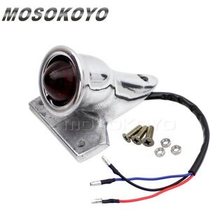 Maxpower (Polish) Retro Motorcycle Taillight W/ License Plate Light Grill Tail Brake Stop Maxpower (Polish) Retro Motorcycle Taillight W/ License Plate Light Grill Tail Brake Stop